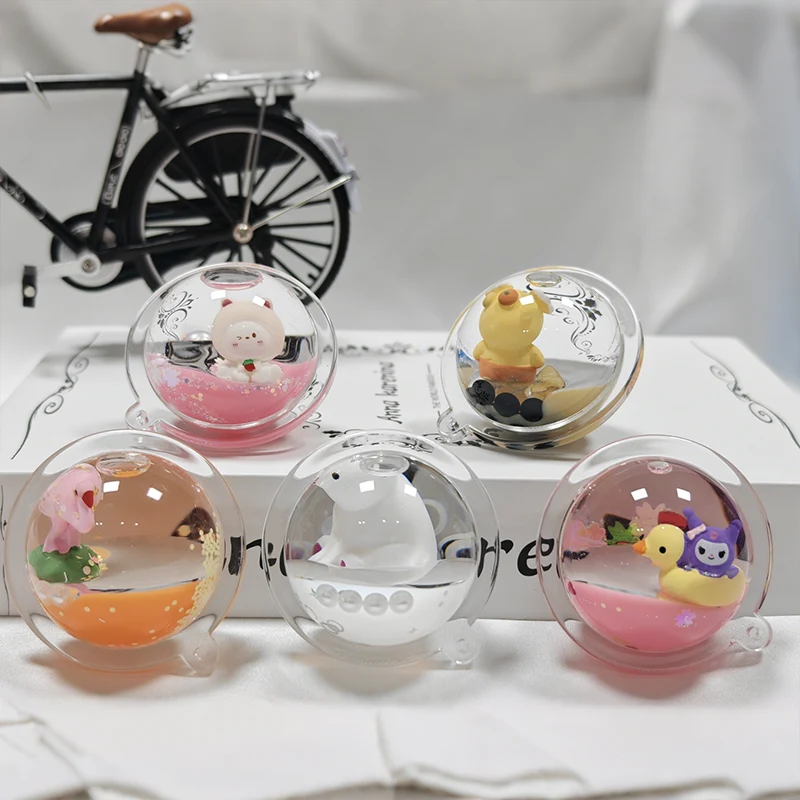 Planet Liquid Keychain